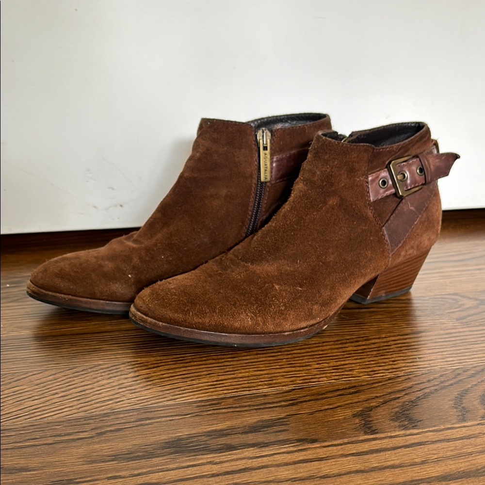 Aquatalia Brown Suede Ankle Boots